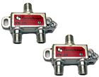 N-hd-1191 Lot Of 2 Hdmi And More Way Coax Splitter Tv Modem Coaxial