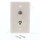 Ns748la Hubbell Lt Almond Phone Coax Cable Catv Video 883778504099