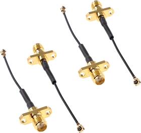 Oiyagai 313045148157 4pcs 5cm/2 Inch Antenna Wifi Pigtail Cable Sma Female Panel Mount 2 Hole To
