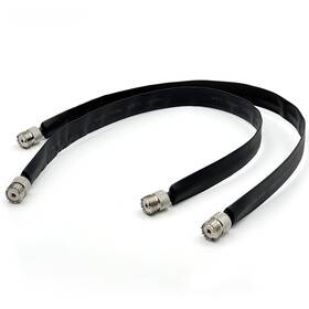 Okqx 711181203080 2-pack 19.6 Inch Coax Window Pass Through Flat Coaxial Cable Black Cord