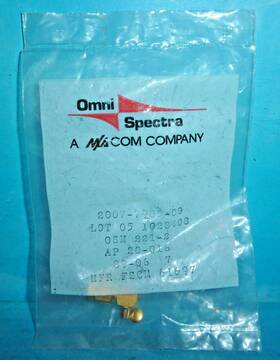 2007-7985-00 Omni Spectra Omni-spectra Sma M Connector To Rigid Cable Gold Plated Nos Sealed