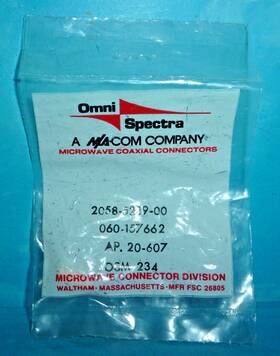 2058-5219-00 Omni Spectra Omni-spectra Gold Plated Nos Sealed