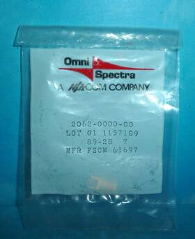 2062-0000-00 Omni Spectra Omni-spectra Gold Plated Nos Sealed