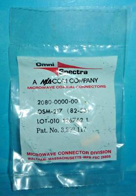 2080-0000-00 Omni Spectra Omni-spectra Sma F To Connector Gold Plated Nos Sealed