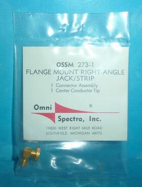 273-1 Omni Spectra Omni-spectra Ossm Flange Mount Right Angle Jack/strip Gold Plated Nos