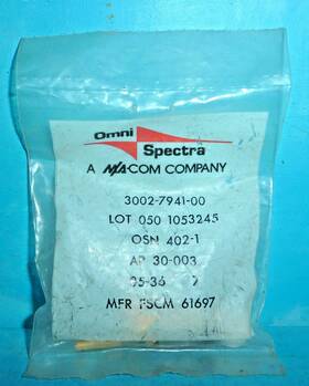 3002-7941-00 Omni Spectra Omni-spectra N F Connector 50 Ohms Gold Plated Nos Sealed