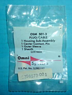 501-3 Omni Spectra Omni-spectra Osm Plug/cable Sma M Gold Plated Nos Sealed 501-3 Omni Spectra Omni-spectra Osm Plug/cable Sma M Gold Plated Nos Sealed
