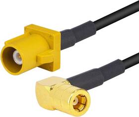 Ol-4421-x Onelinkmore Satellite Radio Antenna Adapter Cable 6 Inches Fakra Curry Code K Male To Smb Fe