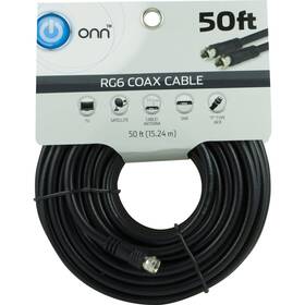 Ona16av013 Onn 681131131230 Rg-6 Coax Cable For F-type Jack 2 Connections 50ft Ona16av013 Onn 681131131230 Rg-6 Coax Cable For F-type Jack 2 Connections 50ft