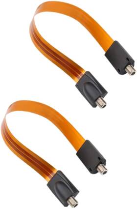 Gcx-02 Osftbvt Flat Coaxial Cable Rg6 F Type Jumper For Windows And Doors 12 Inch Length