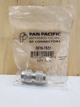 Rfn-7651 Pan Pacific New N Male To Rf Connector Adapter See Description Rfn-7651 Pan Pacific New N Male To Rf Connector Adapter See Description