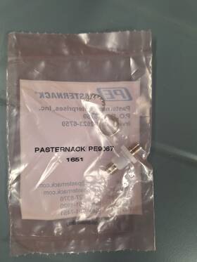 Pe9067 Pasternack Adapter Sma Female To Bulkhead Isolated Ground Pe9067 Pasternack Adapter Sma Female To Bulkhead Isolated Ground
