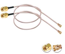 Pobady 797444876031 2pcs U.fl Ipex To Sma Male Low Loss Coaxial Cable 12 Inch /30cm U.fl/ipex