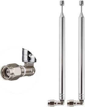 Van031 Pobady 2pcs 8 Sections Telescopic Antenna Sma Male Connector 73.5cm/28.9in