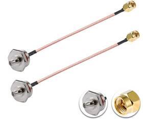 Vca070 Pobady 2pcs Sma Cable Male To Female Waterproof Box M20 6 Inch /15cm
