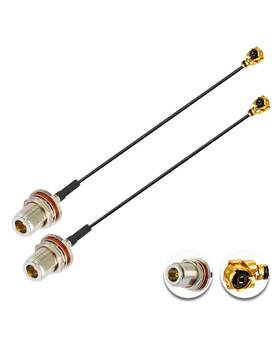 Vca260-us Pobady 2pcs U.fl Ipex To N Type Female Low Loss Coaxial Cable 6 Inch /15cm