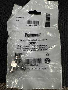 3285 Pomona Tee Bnc Fmf Adapter 3285 Pomona Tee Bnc Fmf Adapter