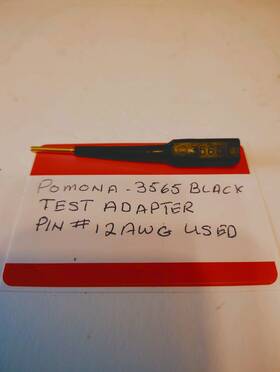 1-pomona Pomona 3565-0 Test Adapter Connector Pin #12 Awg To Banana Jack Black