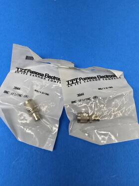 3844 Pomona Lot Of 2 Bnc Female To Tnc Male Adapter 3844 Pomona Lot Of 2 Bnc Female To Tnc Male Adapter