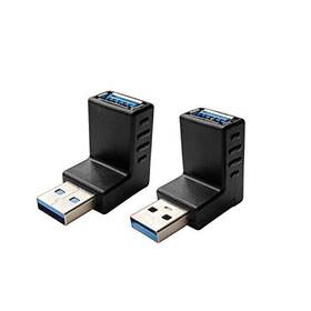 Posdou 744215215353 Usb 3.0 Male To Female Right Angle Adapter 90 Degree Upward And Downward