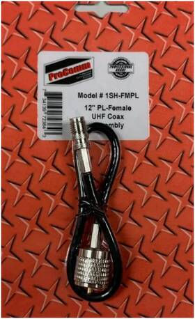 1sh-fmpl Procomm 12 Inch Male Pl259 To Mini Uhf Female Adapter Brand New