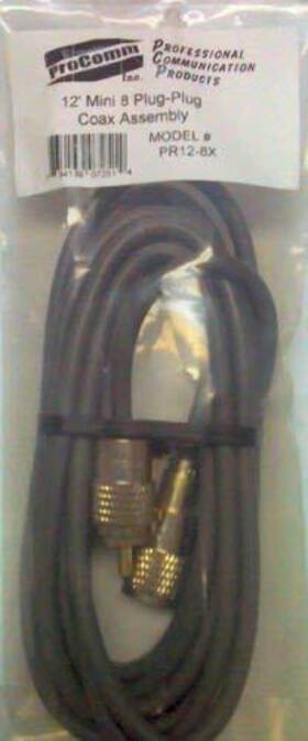 Pr12-8x Procomm 12 Ft. Mini 8 Plug Coaxial Cable Assembly