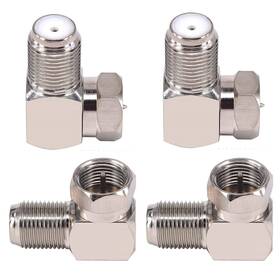 Qdishi 795063617400 F Type Right Angle Female To Male Adapter90 Degree Coaxial Connector
