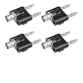 Qmseller 784237850040 Bnc Female To Dual Banana Male Plug Jack Binding Posts Rf Coaxial Adapter