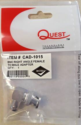 Cad-1015 Quest Technology Right Angle Female To Male Adapter - Lot Of 9