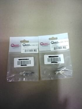 Cbn-3214 Quest 3 Pc. Bnc Female Crimp For Rg6 Pvc Lot Of 2