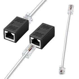 Qulkws Xe00150745 2 Pcs Jack To Ethernet Cable Adapter Rj45 Rj11 8p8c Female