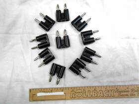 P961 Radalab Inc - 1 Lot Of 10 Pcs Double Banana Plugs Mfg New Old Stock