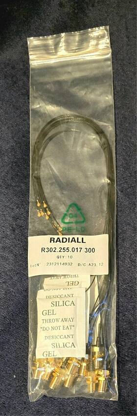 R302.255.017 Radiall 300 Mml-h2.5 To Sma - Qty 10