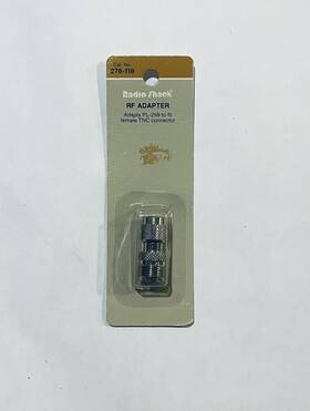 278-118 Radio Shack Rf Adapter Adapts Pl-259 To Fit Female Tnc Connector