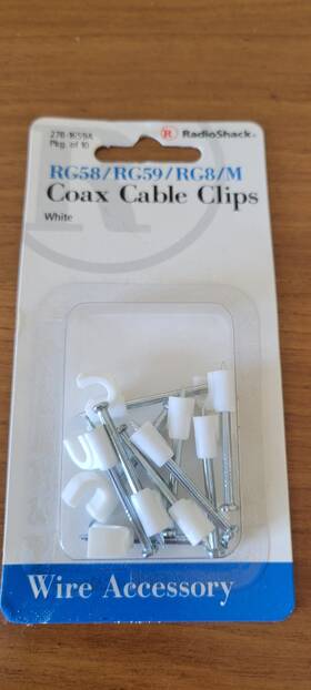 278-1659a Radioshack 040293108397 Radio Shack #278-1659a Coaxial Cable Wire Clips Rg-8/m Rg-58 Rg-59 New