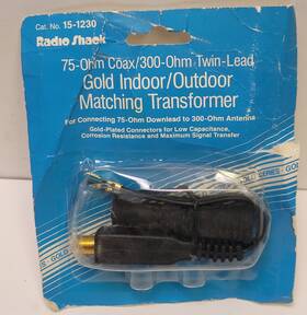15-1230 Radioshack Radio Shack 75 Ohm Coax/300 Twin-lead 2 Connect Downlead To Antenna