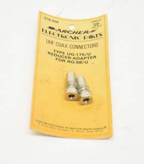 278-206 Radioshack Uhf Coax Connectors Type Ug-175/u Reducer-adapter For Rg-58/u