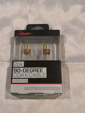 Rf-g1312 Radioshack Rocketfish 90-degree Coax Cable Adapters - Gold Plated 2 Pack New