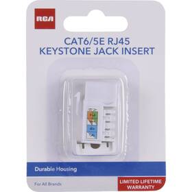 Tphkjrj45ev Rca Keystone Cat6/5e Rj45 White Modular Jack Tphkjrj45ev Rca Keystone Cat6/5e Rj45 White Modular Jack