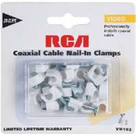 Vh102rv Rca Vh102r Coaxial Cable Clamps With Nails 20 Count Vh102rv Rca Vh102r Coaxial Cable Clamps With Nails 20 Count