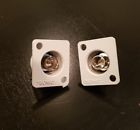 Re-bfbl We Tecnec Recessed Panel Mount Bnc Barrel Ohm Connectors White