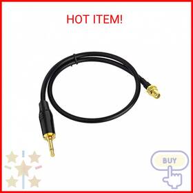 Redyutou 313097728772 Sma Female To 3.5mm Mono 1/8 Inch Ts Stereo Plug Adapter Antenna Extension