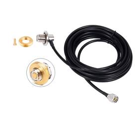 Redyutou 717022487558 16ft Mini-uhf Male To So239 Right Angle Cable Rg58 Nmo Conversion Adapter