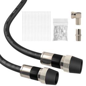 Reliagint 756839616522 Coaxial Cable 50ft Rg6 Coax Cord For Tv With Weatherproof Rub