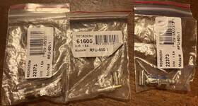 Rfu-601-1 Rf Industries Lot Of 3 Mini Uhf Female Crimp Connector For Rg58 Nos