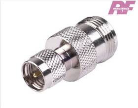 Rfu-620 Rf Industries Straight Adaptor From Mini-uhf Male To N Female Connector