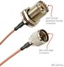 Rf-uh7xx Cablesonline Uhf Bulkhead Female To Male Coax Low Loss Jumper