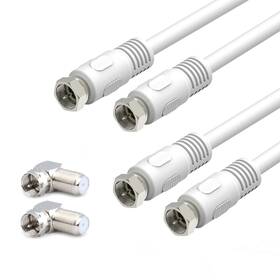 Rfadapter 727380052831 Short Coaxial Cable 2-pack 1ft Rg6 0.3m With Right Angle C