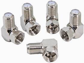 Rfa0052 Rfadapter Right Angle Coax Connector 5 Pack F Type 90 Degree Coaxial Male To Female Cable
