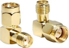 Rfa0302 Rfadapter Sma Right Angle Adapter Male To Female Connector 90 Degree Elbow 2 Pack